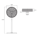 Bahçıvan BSV 750 3 Kanatlı 75 cm Sanayi Tipi Ayaklı Vantilatör