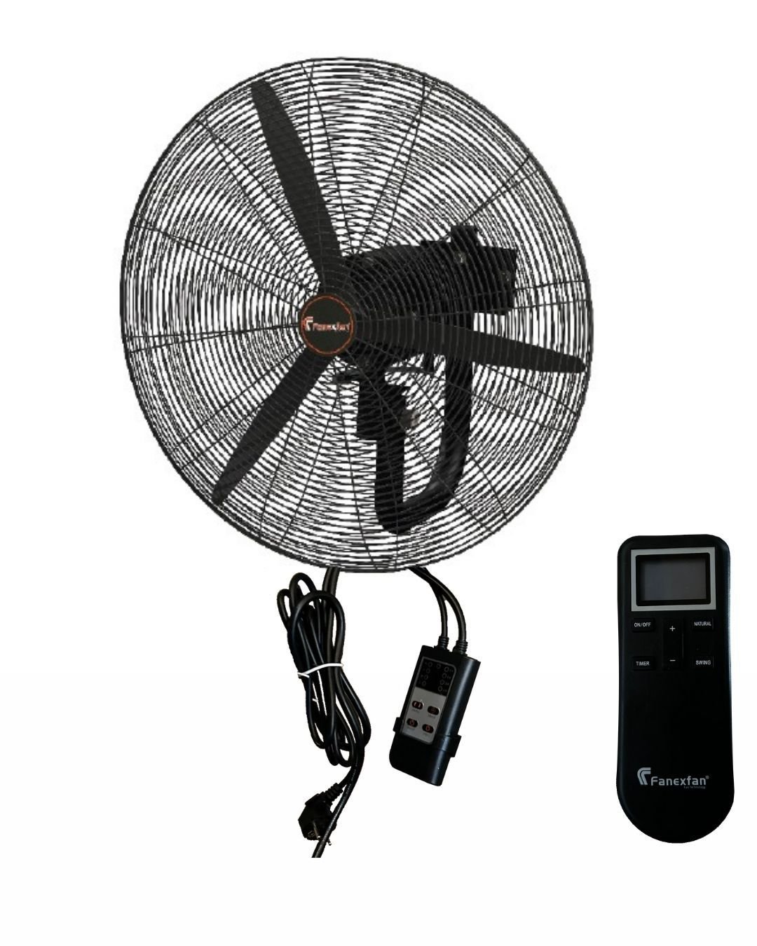 Fanex  FSV 750 D Kumandalı sanayi tipi vantilatör, 285 Watt ve 10.800 m³/h, 75 cm çaplı, Uzaktan kumandalı