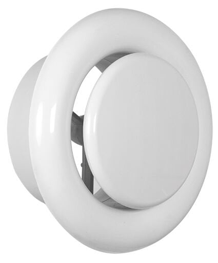 Raksan Ø125 ABS GEMİCİ ANEMOSTADI PVC Smart Gemici Anemostat Yuvarlak Havalandırma Menfezi | ABS Plastik | Üfleme ve Emiş Uyumlu