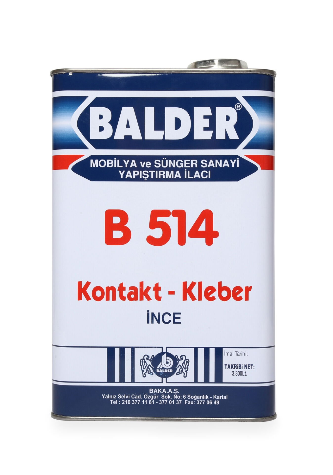 Balder B-514 Baly Süper Kontakt Yapıştırıcı 3,3 lt